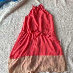 Bar III coral and beige dress